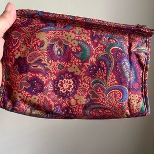 Vintage Boho Makeup Bag Cosmetic Make-up Floral Cottagecore Toiletries Y2K 80s